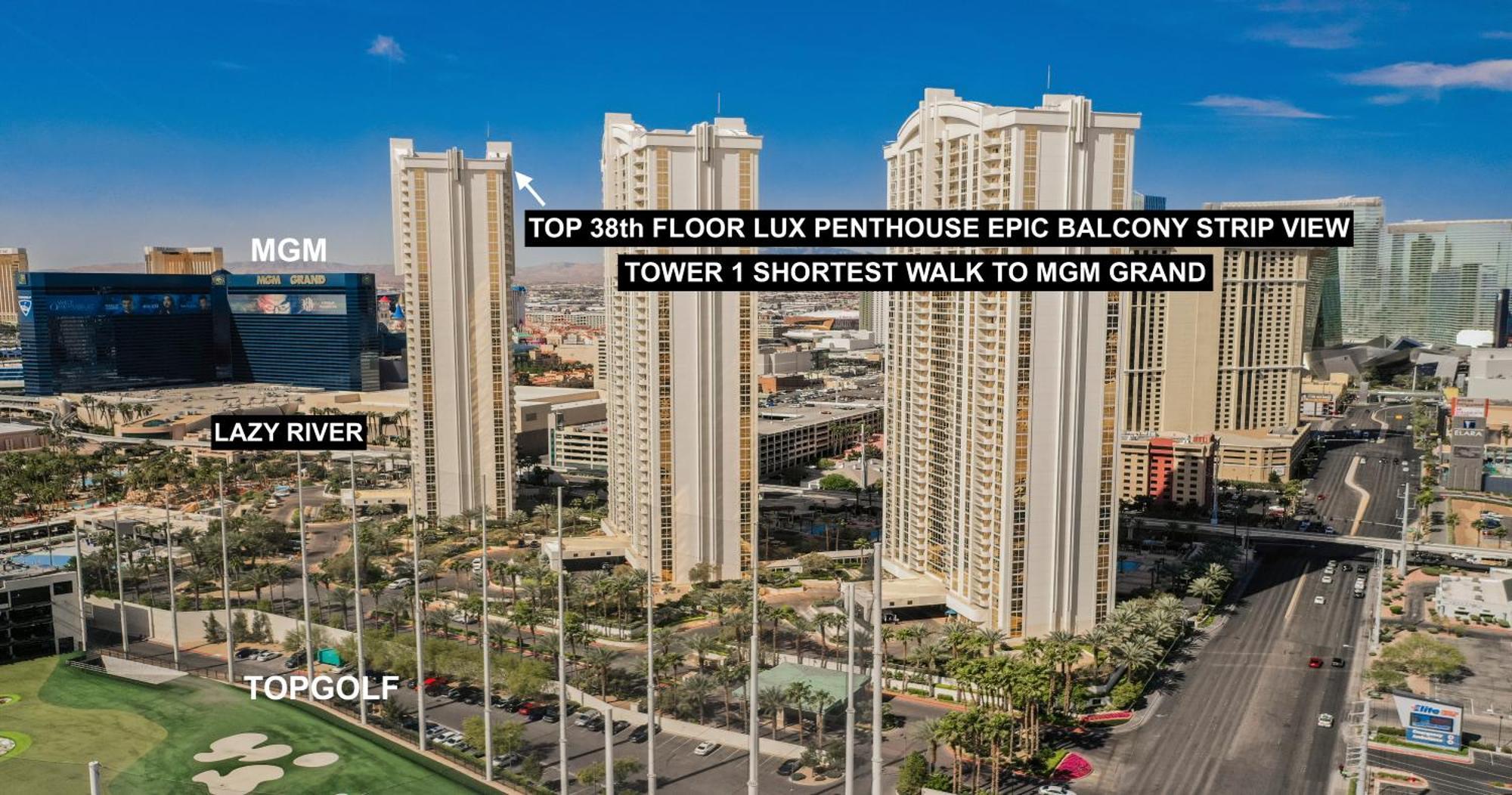 Signature Mgm Top 38Th Floor Penthouse Lux+ Best Balony Strip View Suite + No Resort Fee لاس فيغاس المظهر الخارجي الصورة